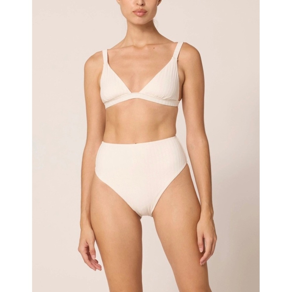 NWT Cleobella 2 Piece Swimsuit in Ivory (Katina Top / Kimber Bottom) MSRP $236 M